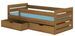Lit enfant bois pin oak 90x200 cm avec 2 tiroirs de rangement Kiko - Photo n°1