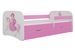 Lit enfant princesse rose à cheval avec sommiers et barrière de sécurité amovible Drimy - Photo n°1