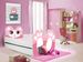 Lit enfant rose avec motif petit chat rose 70x140 ou 80x160 cm - Matelas inclus - Tiroir de rangement - Photo n°4