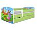 Lit enfant vert Safari avec sommiers et barrière de sécurité amovible Drimy - Photo n°1