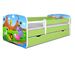 Lit enfant vert Safari avec sommiers et barrière de sécurité amovible Drimy - Photo n°1