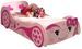Lit enfant voiture LOVE 90x200 cm rose – Sommier inclus - Photo n°1
