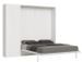 Lit escamotable 120x190 cm avec 1 colonne de rangement bois blanc kanto - Photo n°1