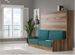 Lit escamotable autoporteur horizontal avec banquette et coffre KALIAN - Photo n°1