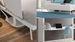 Lit escamotable avec bureau 140x190 blanc satiné P 35 Kinoa - Photo n°4