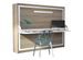 Lit escamotable avec bureau 140x190 chêne clair P 35 Kinoa - Photo n°1