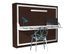 Lit escamotable avec bureau 140x190 chocolat P 35 Kinoa - Photo n°1