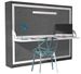 Lit escamotable avec bureau 140x190 gris ciment P 35 Kinoa - Photo n°1