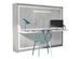Lit escamotable avec bureau 90x190 chêne gris P 35 Kinoa - Photo n°1