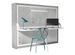 Lit escamotable avec bureau 90x200 chêne gris P 35 Kinoa - Photo n°1