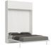 Lit escamotable vertical KANTO avec 1 colonne de rangement – Sommier inclus & ouverture assistée - Photo n°1