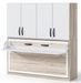 Lit escamotable horizontal 140x190 avec bureau et armoire 4 portes Spako Haut de gamme - Photo n°6