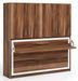 Lit escamotable horizontal 140x190 bureau et armoire 4 portes Spako - Photo n°3
