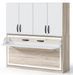 Lit escamotable horizontal 140x190 bureau et armoire 4 portes Spako - Photo n°6