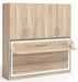 Lit escamotable horizontal 140x190 bureau et armoire 4 portes Spako - Photo n°1