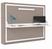 Lit escamotable horizontal avec bureau ANGELINA - Ouverture automatique assistée - Photo n°1