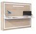 Lit escamotable horizontal avec bureau ANGELINA - Ouverture automatique assistée - Photo n°1