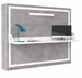 Lit escamotable horizontal avec bureau ANGELINA - Ouverture automatique assistée - Photo n°1