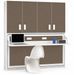 Lit escamotable horizontal avec bureau et armoire MIKO - Profondeur 34,5 cm - Photo n°1