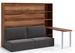 Lit escamotable horizontal avec canapé etagere et bureau Prolok 160x200 - Photo n°1