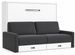 Lit escamotable horizontal avec canapé & rangements VETAL – Sommier inclus & ouverture assistée - Photo n°1