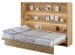 Lit escamotable horizontal avec étagères chêne artisan Noby 120x200 cm - Photo n°1