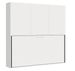 Lit escamotable horizontal blanc Bounto 85x185 cm avec rangement et bibliothèque composition D - Photo n°2