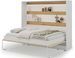 Lit escamotable horizontal DIVO avec bibliothèque et éclairage LED – Une solution gain de place haut de gamme - Photo n°1