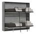 Lit escamotable superposé gris ciment horizontal 2 couchages 85x185 cm Bounto - Photo n°1