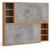 Lit escamotable superposé horizontal avec étagères BINKA - Photo n°1