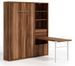 Lit escamotable vertical 140x190 cm avec armoire et bureau Kampo - Photo n°1