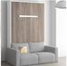 Lit escamotable vertical 160x200 cm avec canapé tissu Kimber - Photo n°1