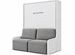 Lit escamotable vertical autoporteur avec banquette KOZZA Premium – Haut de gamme – Usage intensif - Photo n°1