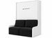 Lit escamotable vertical autoporteur avec banquette KOZZA Premium – Haut de gamme – Usage intensif - Photo n°1