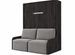 Lit escamotable vertical autoporteur avec banquette KOZZA Premium – Haut de gamme – Usage intensif - Photo n°1