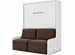 Lit escamotable vertical autoporteur avec banquette KOZZA Premium – Haut de gamme – Usage intensif - Photo n°1