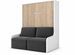 Lit escamotable vertical autoporteur avec banquette KOZZA Premium – Haut de gamme – Usage intensif - Photo n°1