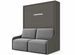 Lit escamotable vertical autoporteur avec banquette KOZZA – Sans fixation murale - Photo n°1