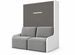 Lit escamotable vertical autoporteur avec banquette KOZZA – Sans fixation murale - Photo n°1