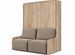 Lit escamotable vertical autoporteur avec banquette KOZZA – Sans fixation murale - Photo n°1