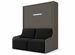 Lit escamotable vertical autoporteur avec banquette KOZZA – Sans fixation murale - Photo n°1