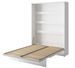 Lit escamotable vertical blanc avec étagères et canapé tissu Noby - Photo n°8