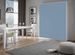 Lit escamotable vertical frêne blanc et porte bleu clair kanto 160x190 cm - Photo n°3
