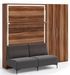Lit escamotable verticale avec canapé et armoire Marko 140x190 - Photo n°1