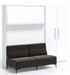 Lit escamotable verticale avec canapé et armoire Marko 160x200 - Photo n°1