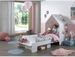Lit maison 90x200 cm avec banc bois laqué blanc Camila - Photo n°7