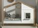 Lit maisonnette 90x200 cm 1 fenêtre bois clair et blanc Babs - Photo n°5