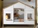 Lit maisonnette 90x200 cm 2 fenêtres bois clair et blanc Babs - Photo n°5