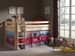 Lit mezzanine 90x200 cm avec tente bus princesse pin massif clair Pino - Photo n°3