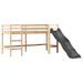 Lit mezzanine enfants avec tour blanc/noir 80x200cm pin massif - Photo n°7